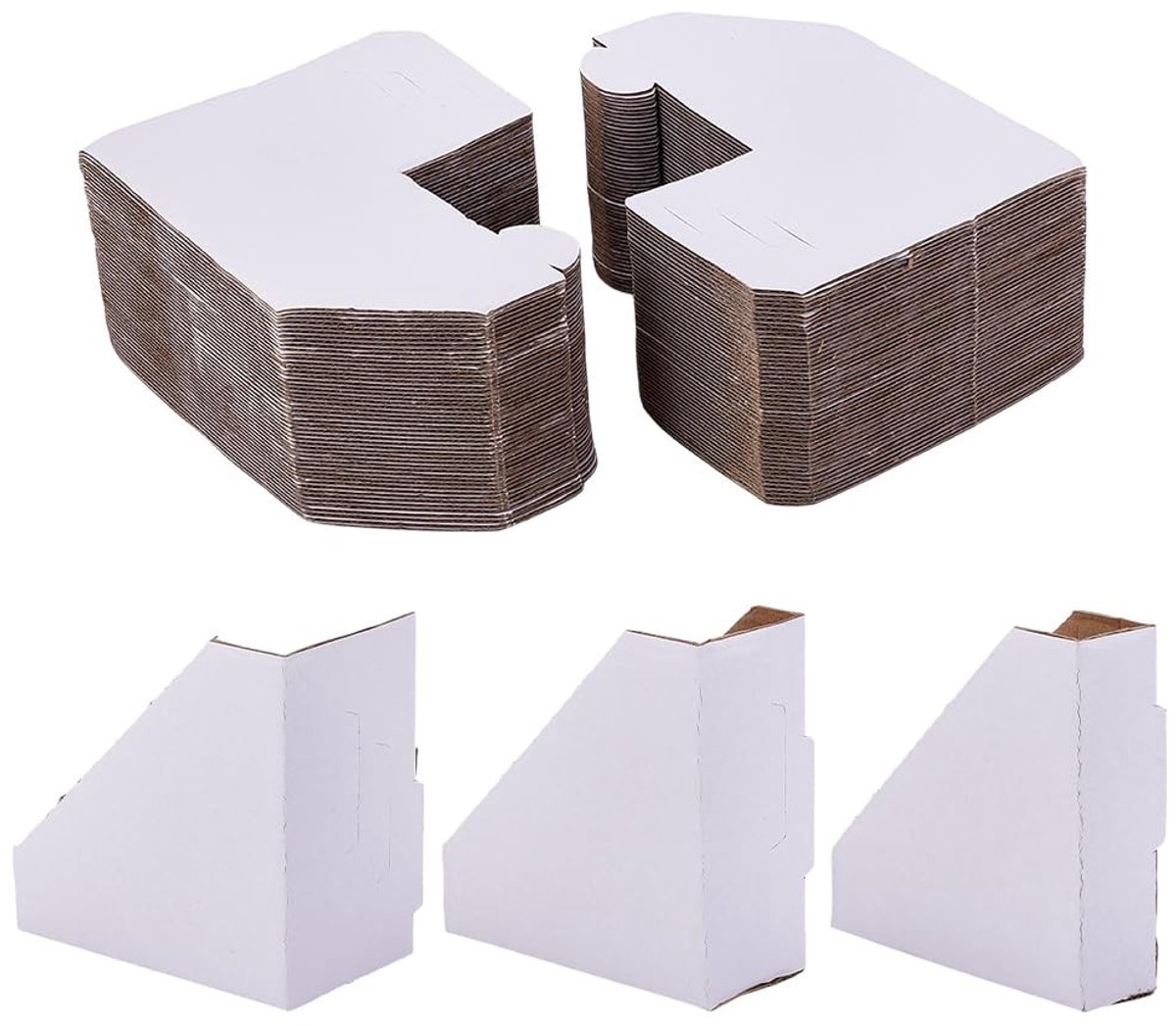Dailygoods- Hoekbeschermers 100 Stuks - Opvouwbaar Kraftpapier - Kartonnen Verpakkingshoek - Verpakking Randbeschermer - Afmetingen 9,85 x 2,7 x 9,8 cm - Perfect voor Bescherming Schilderijen