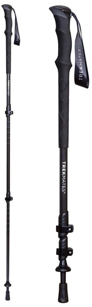 Trekmates - Carbon Lichtgewicht 3-Section Verstelbare Stok - Zwart - Maat One size