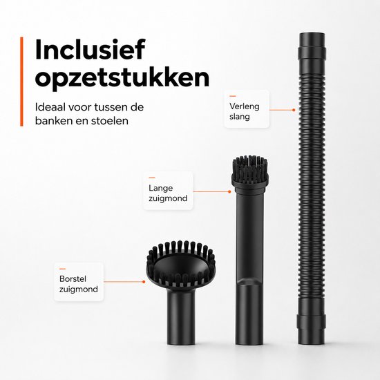 kruimeldief met oplaadstation - Handstofzuiger- 100W Krachtige Zuigkracht - HEPA 13 Filter - Zedar S500