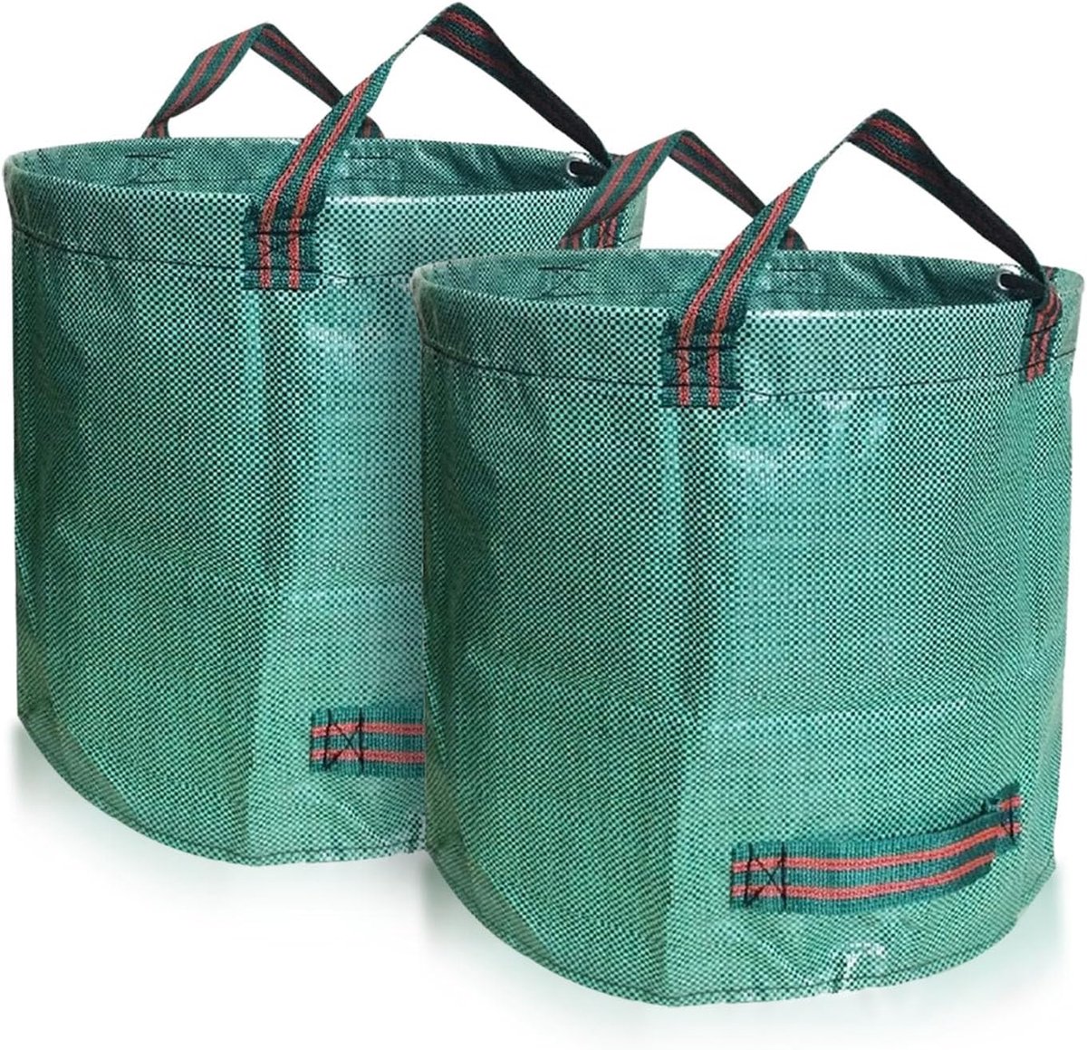 2 Stuks Tuinzak - 500L Tuinafvalzak - Verstevigde Bodem - Heavy Duty Herbruikbaar - Voor Gras Blad en Snoeiafval - Groen