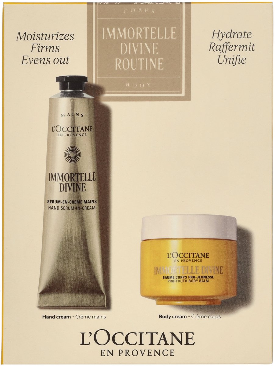 L'Occitane Immortelle Divine Body Routine Kit 150 ml - Body Balm75ml/Hand-in-Cream 75ml