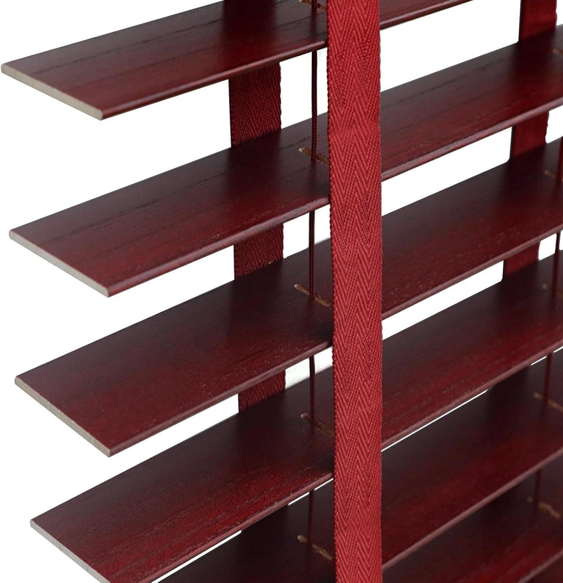 Houten Jaloezieën - Privacy Gordijnen - Raamdecoratie - Massief Hout 5cm - B95xH160cm - Do
