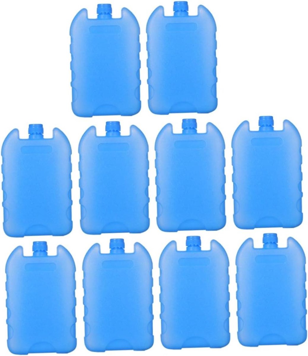 Herbruikbare Koelelementen - IJskristallen Pakketten - Koel en Vers Houden - Lekvrij Verzegeld Ontwerp - 10 Stuks - Blauw