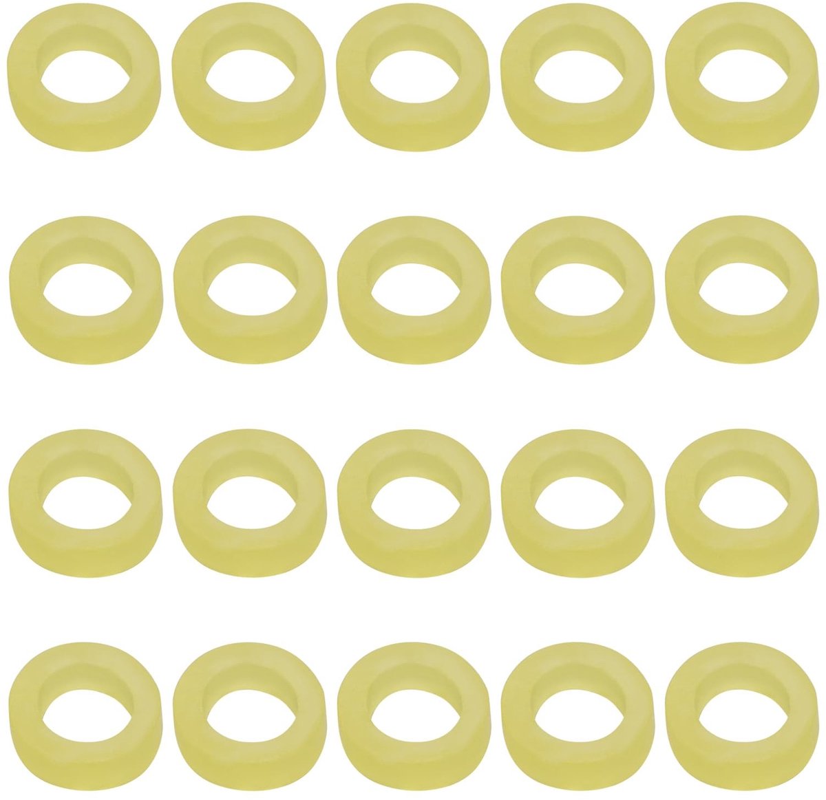 Cosensi- Aasbanden 700 stuks - Rubber - Geel - Binnendiameter 4 mm - Buitendiameter 6 mm - Geschikt voor pellets en wormen - Aaslint