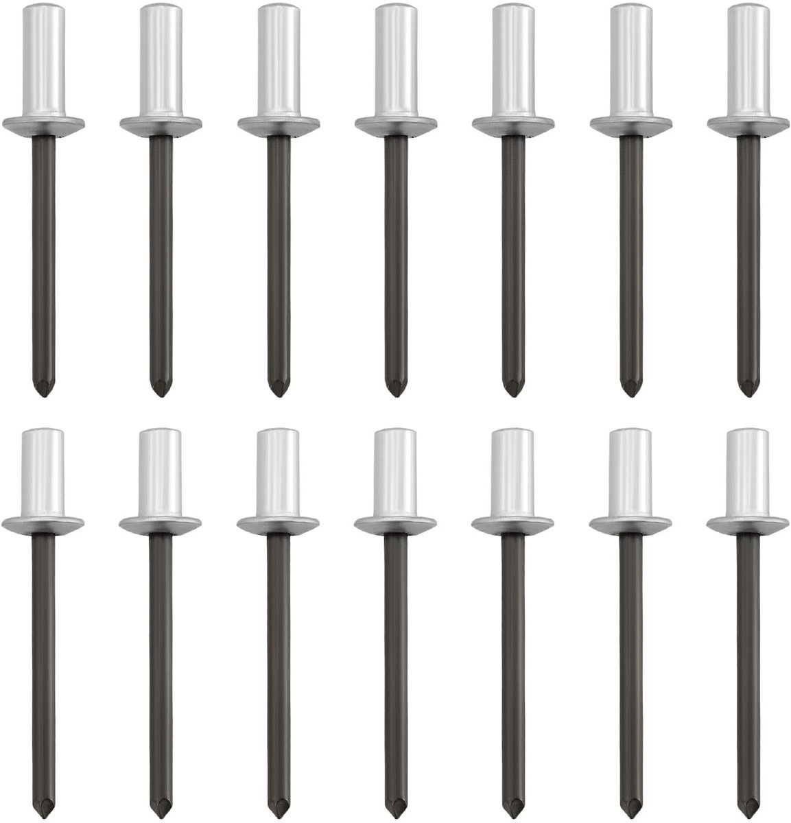 Cosensi- Blinde Klinknagels 100 Stuks - 4,8 mm Diameter - 10 mm/13 mm Greeplengte - Waterdicht Ontwerp - Geschikt voor Boten/Vliegtuigen/Machines - Aluminium met Stalen Doorn