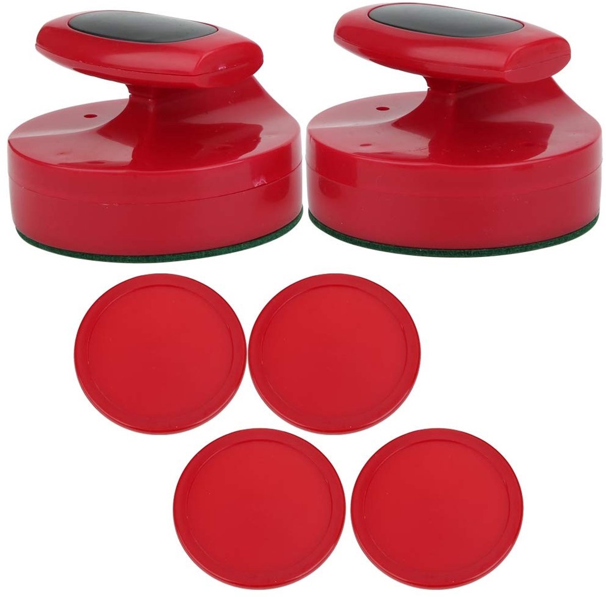 MTTproducts- Hockeypuck Groot Formaat - 94 mm - Slider/Pusherset - 4 Pucks - Tafelbescherming - Eenvoudig te Gebruiken - Airhockey