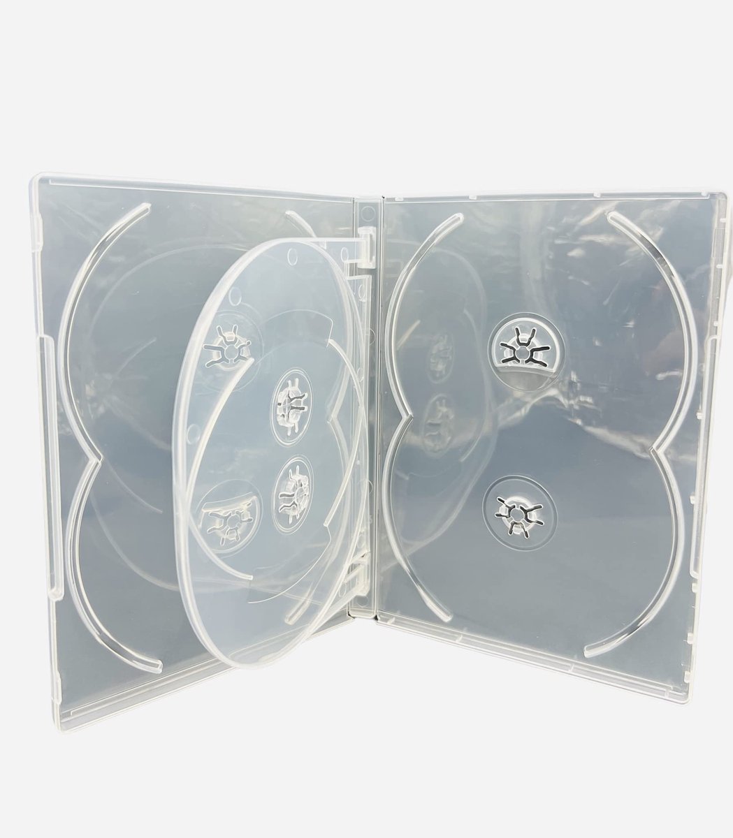 Dailygoods - CD DVD Blu-ray Opbergdozen - Set van 10 Transparante Dozen - Ruimtebesparend - Geschikt voor Archiveren - Ideaal voor Organisatie - Perfe...