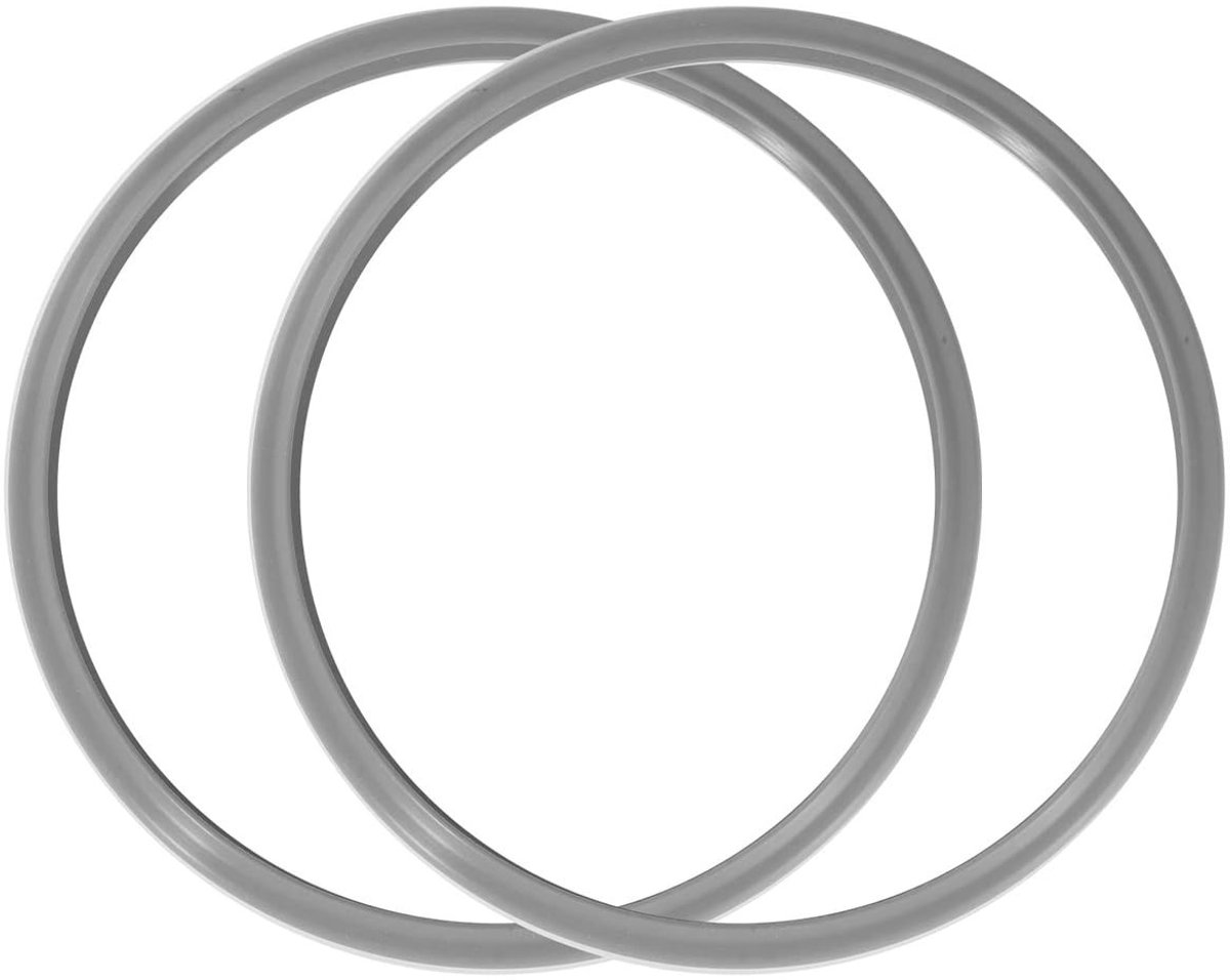 Dailygoods- Afdichting Vervangend - 2x Siliconen Afdichtingen - Hittebestendig - Voedselveilig - Compatibel met Snelkookpannen - Diameter 22 cm - Siliconenring