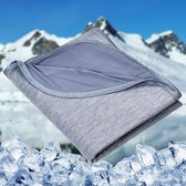 Koeldeken-koeldeken voor mensen-cooling blanket-Zomerdeken - Dun, ademend, zacht, dubbelzijdig voor extra verkoeling - Geschikt voor bedden en banken, houdt je koel tijdens nachtelijk zweten - blauw - 150x200cm