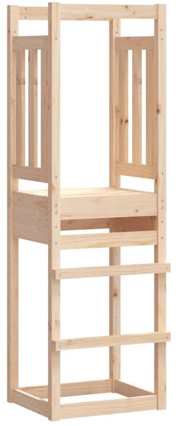 vidaXL Speeltoren - Speeltorens - Speelhuisje - Klimtoren - Speeltoren 53x46,5x169 cm massief grenenhout