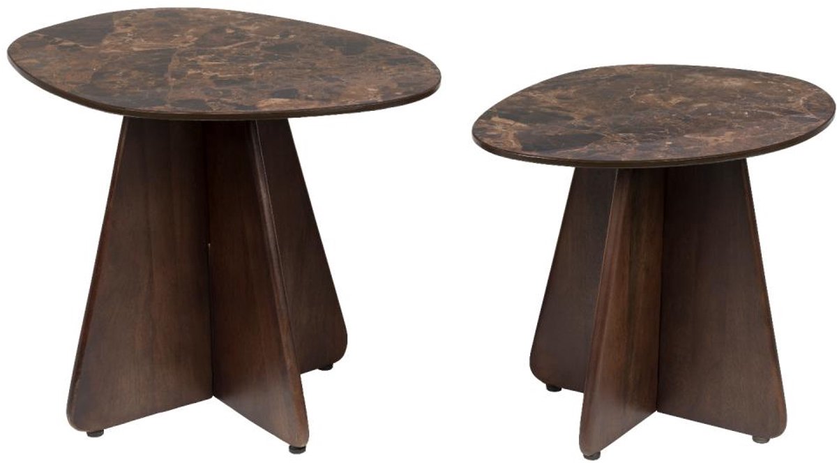 Puur - Dominique salontafel - set van 2 - bruin