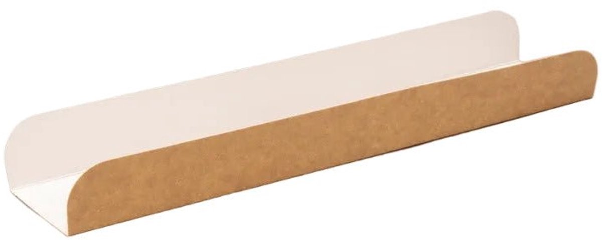 Papieren Stokbrood Dienblad sandwich broodjesverpakkingen Kraft 300mm x 61mm x32mm - 100/stuks
