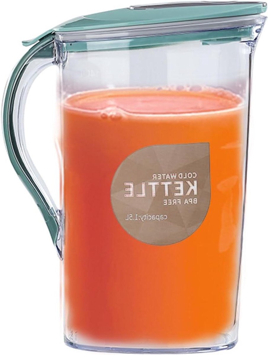 Waterkan met Kraan - Sapdispenser Koelkast - Dranken Serveren - Ruimtebesparend Ontwerp - 1.5 L - Blauw