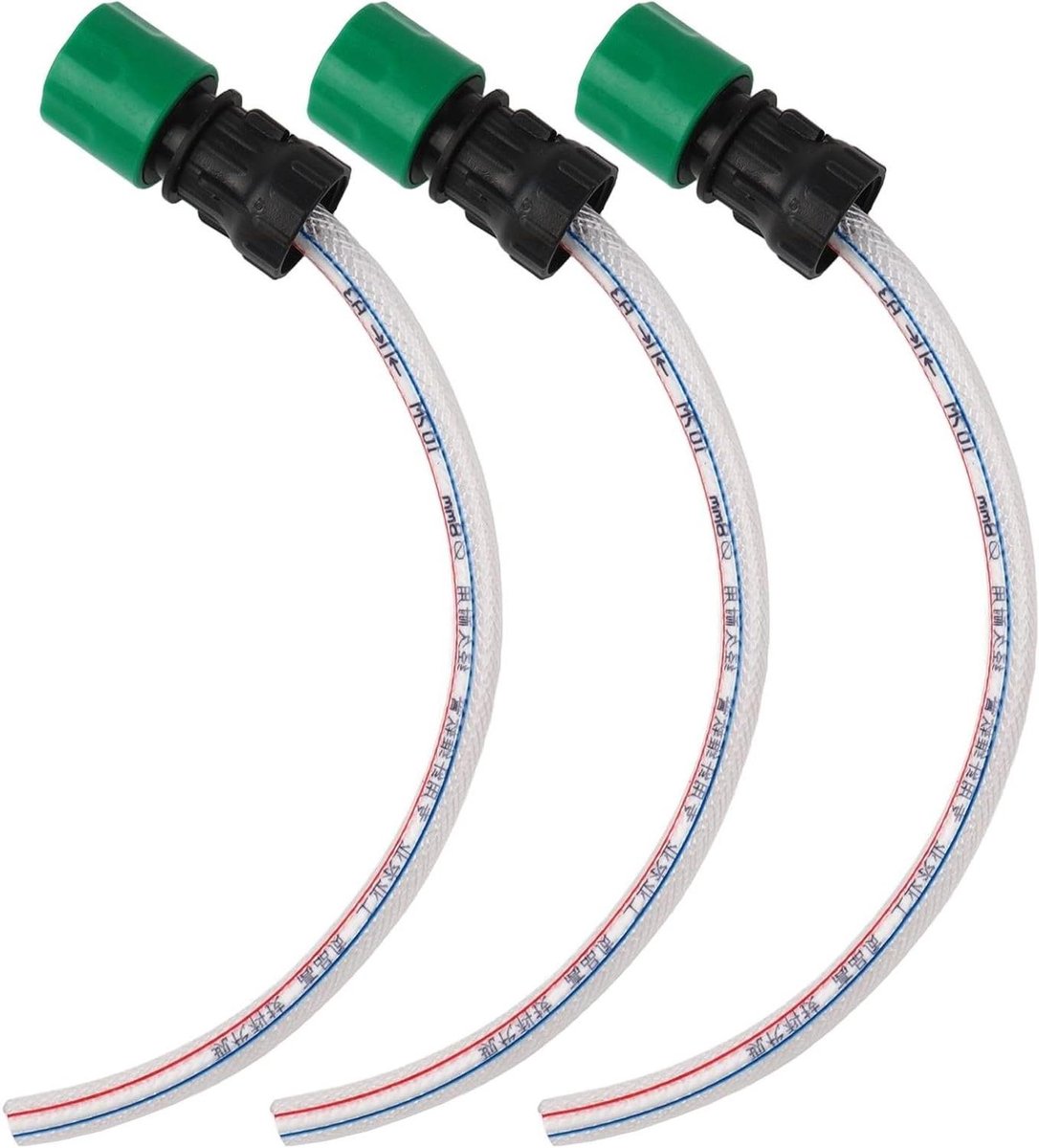 Hogedrukreiniger Adapter - Snelkoppeling Set - Tuin Schoonmaken - Lekvrije Verbinding - 3 Stuks 38cm - Afgebeeld
