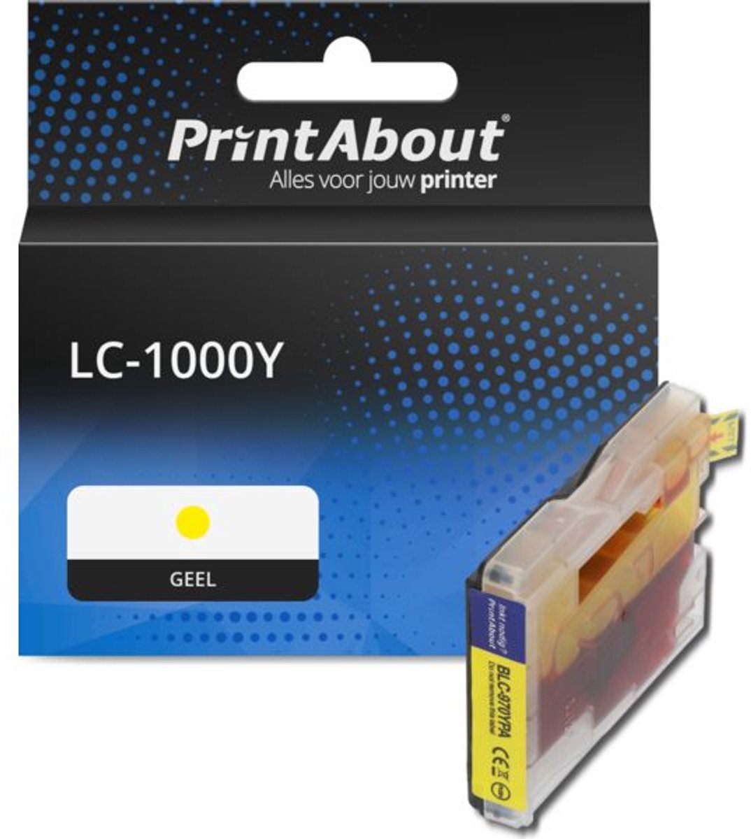 PrintAbout huismerk Inktcartridge LC-1000Y Geel geschikt voor Brother