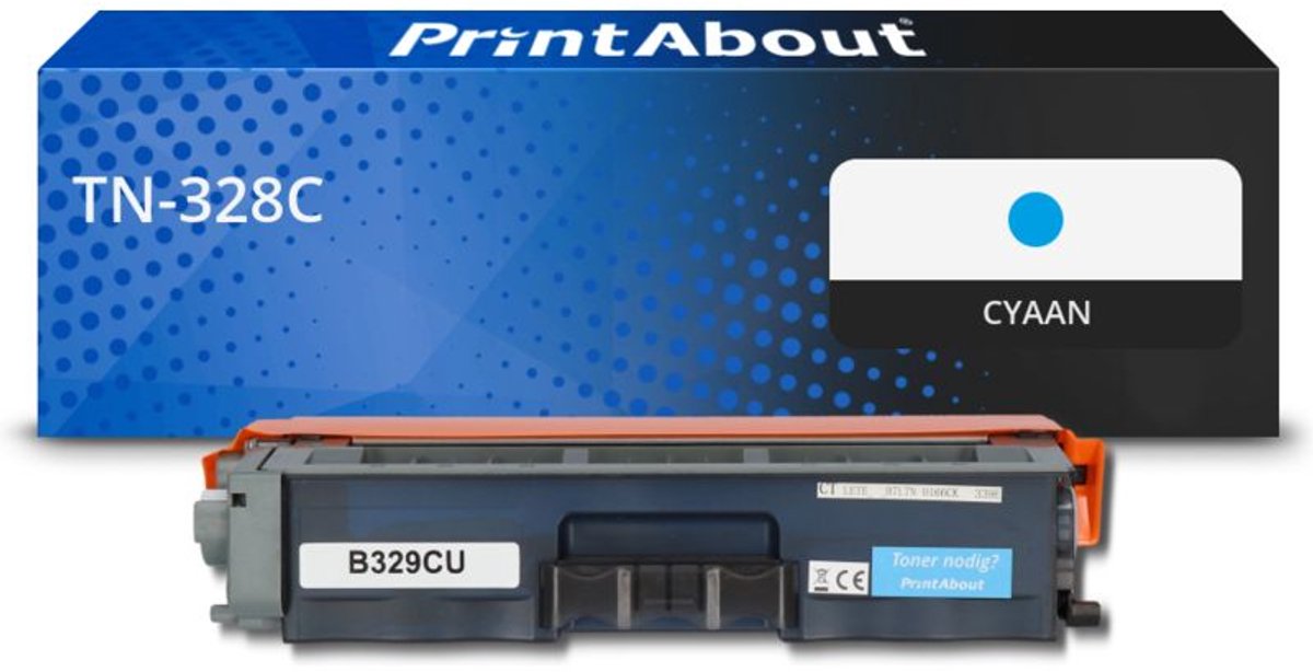 Brother TN-328C toner cyaan Huismerk