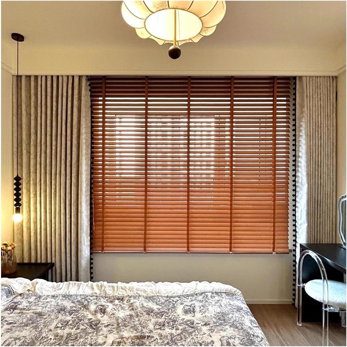 Houten Jaloezieën - Raambekleding Luiken - Lichtcontrole Privacy - Op Maat Gemaakt - 60-24