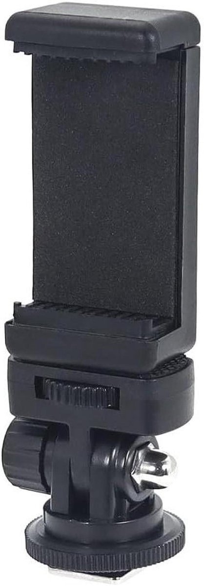 Camera Accessoire Houder - Montagebeugel Flitser - Foto Video Opname - Met Telefoonbeugel - 13 x 40 mm - Zwart