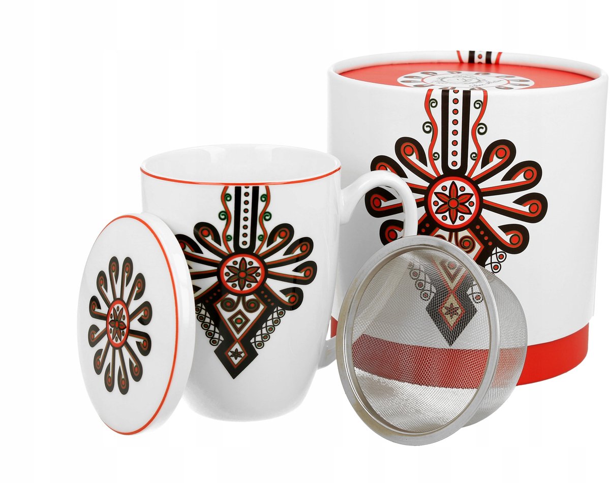 Porseleinen Theemok met Infuser in Deksel - Parzenica Design (380ml)
