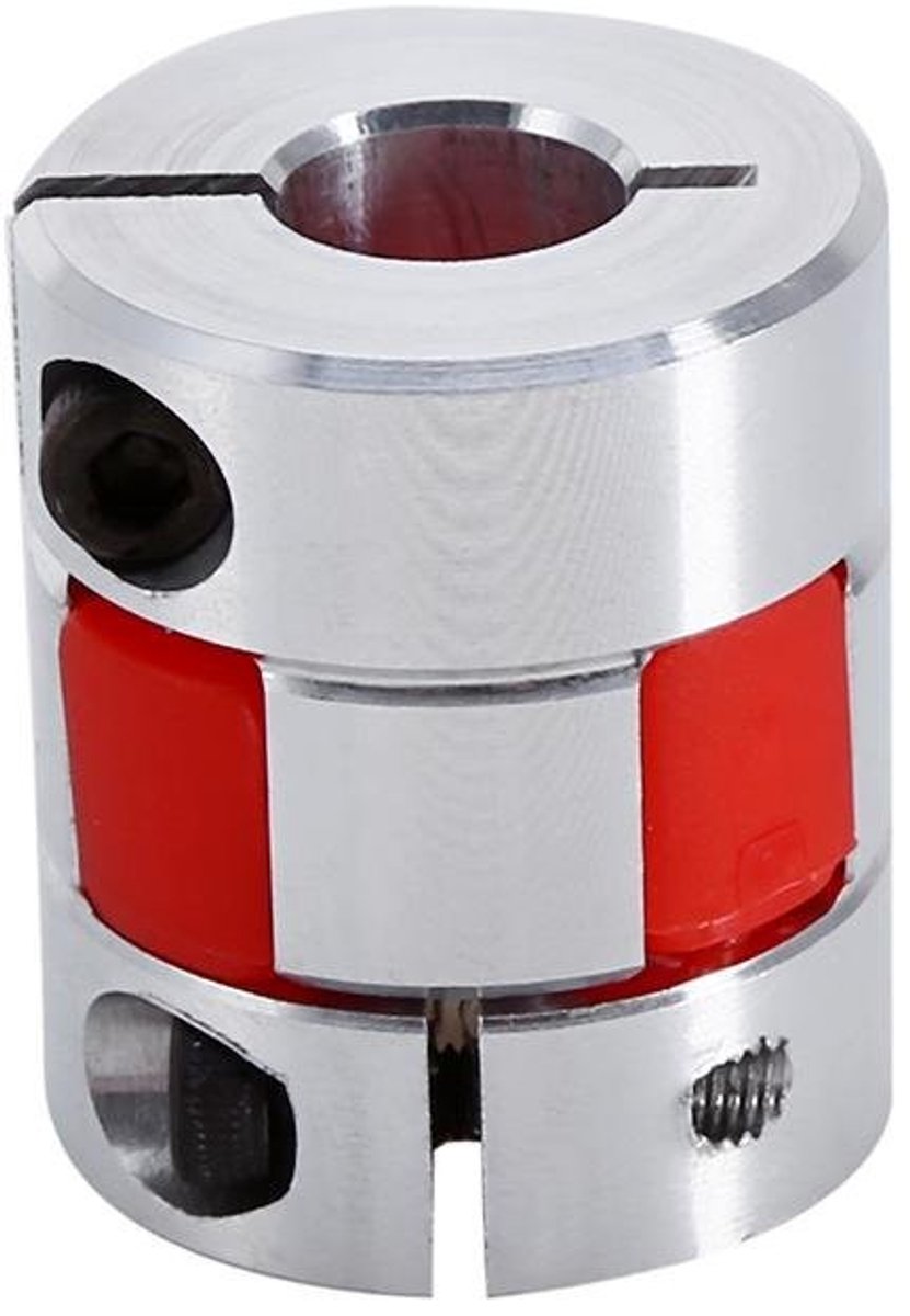 JHUBERS- Flexibele Askoppeling 8 × 10 mm - Aluminium Koppelingsas - Clamp-Plum - Stappenmotor - Hoogwaardige Kwaliteit - Functionele Oplossing