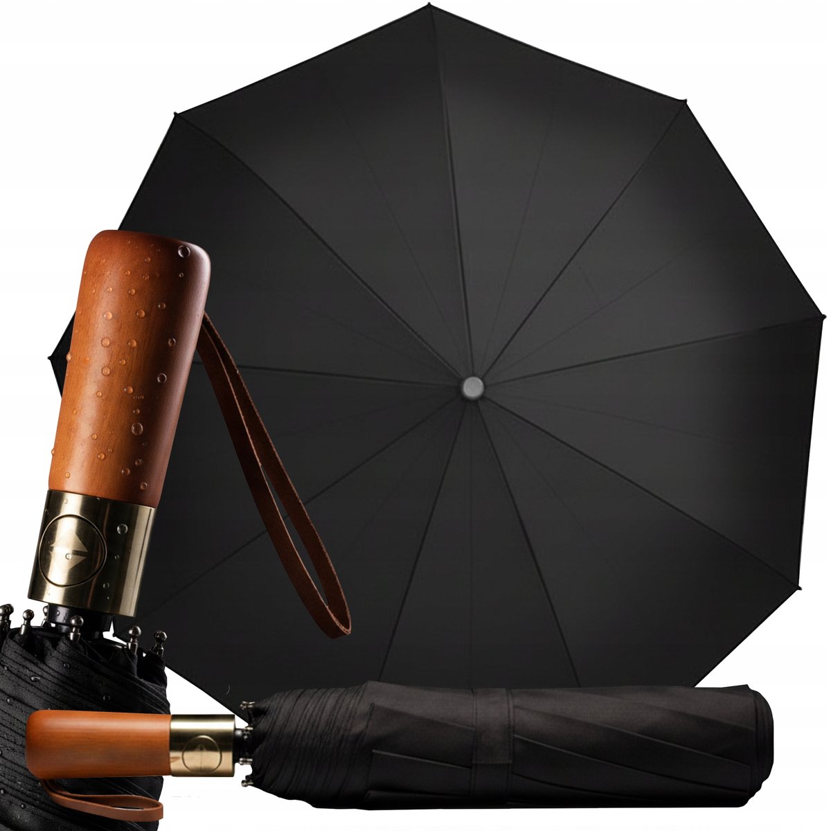 Automatische Paraplu Heren Dames - Hout & XL 140cm