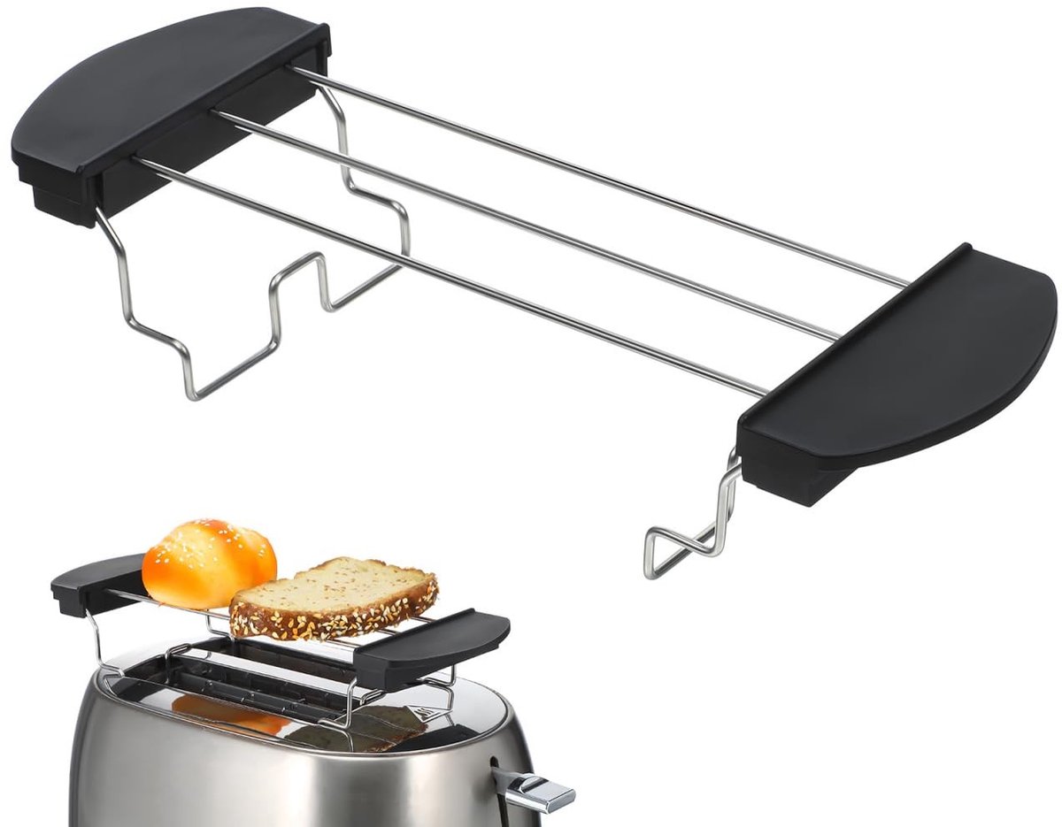 ZEYNOMAX- Broodrooster Roestvrij Staal - Broodrooster met Tostiklemmen - Broodrooster 1 Stuk - Vaatwasmachinebestendig - Hygiënisch - Duurzaam - Toaster