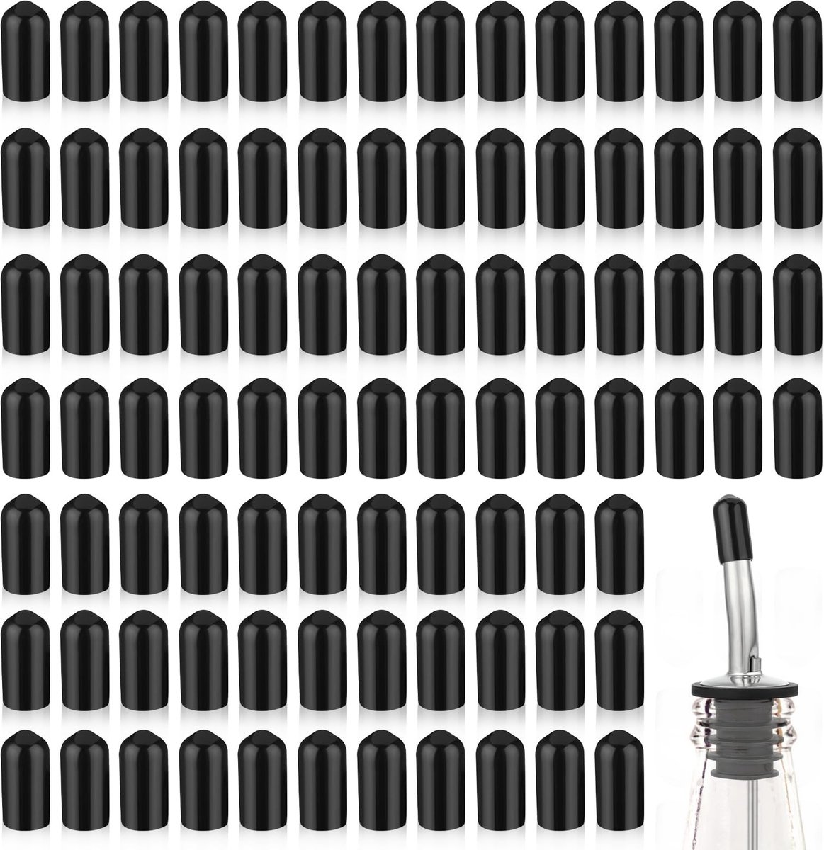 Dailygoods- Gietdop 100 Stuks - Beschermdop - Rubber Dop