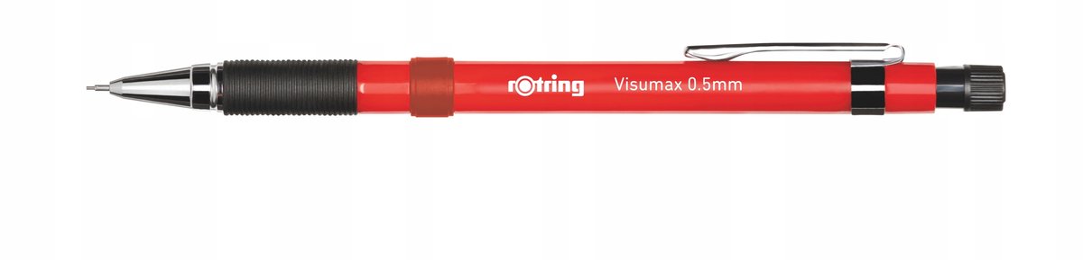 Rotring Visumax 0,5 mm rode automatische potlood met gum