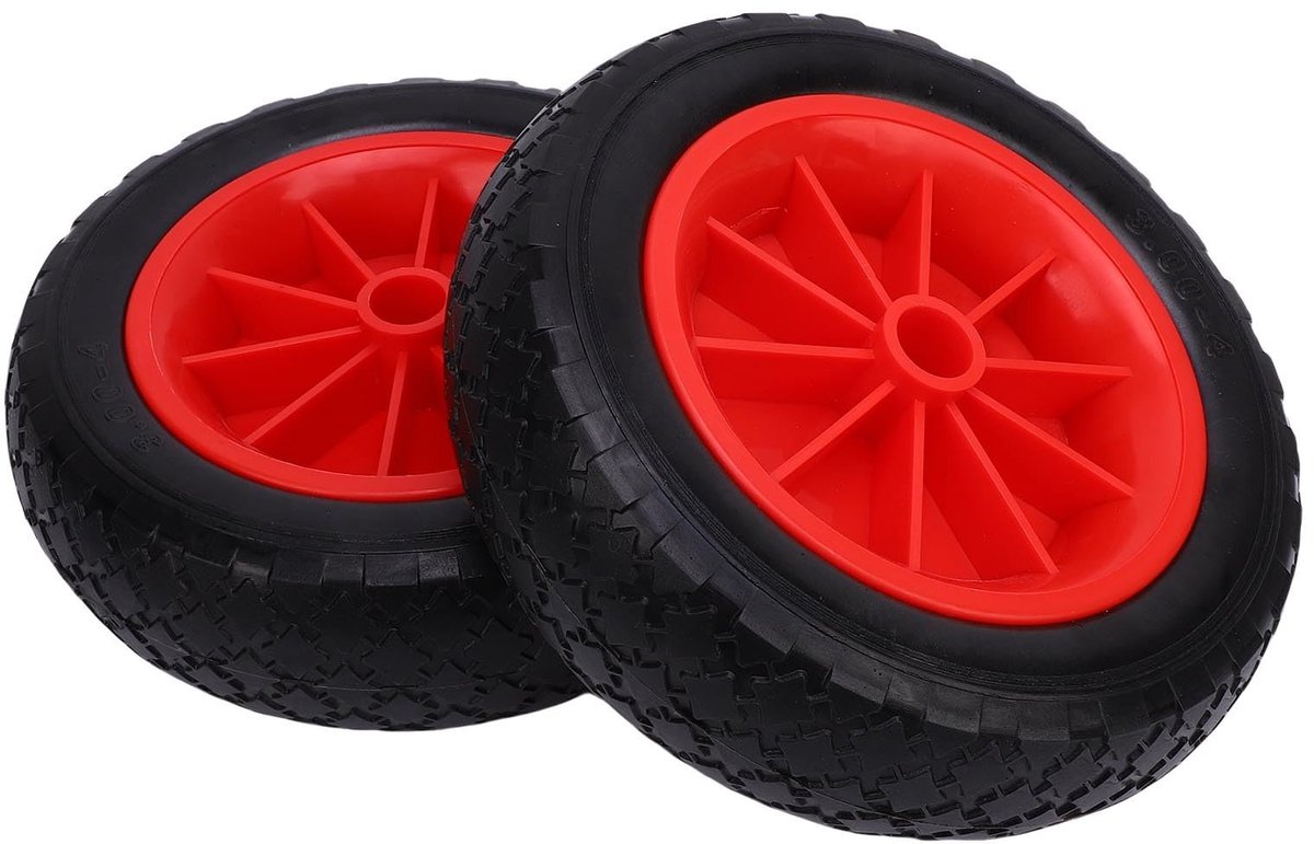BRENZOOS- Kajakwiel 10 Inch - Massief Rubber - Lekkaste-proof - Centrale Asdiameter 2,2 cm - Geschikt voor Kajak/Kano Trolley - Glad Transport - Trolleywielen