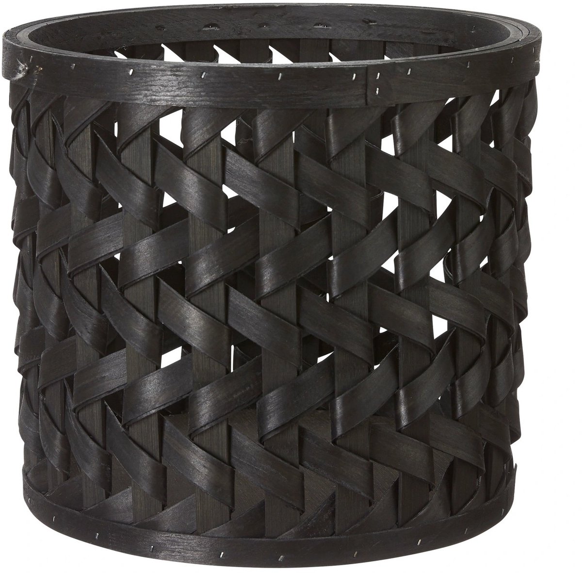 Zwarte Wikenmand 30x34cm - Decoratief & Praktisch voor Huis & Tuin