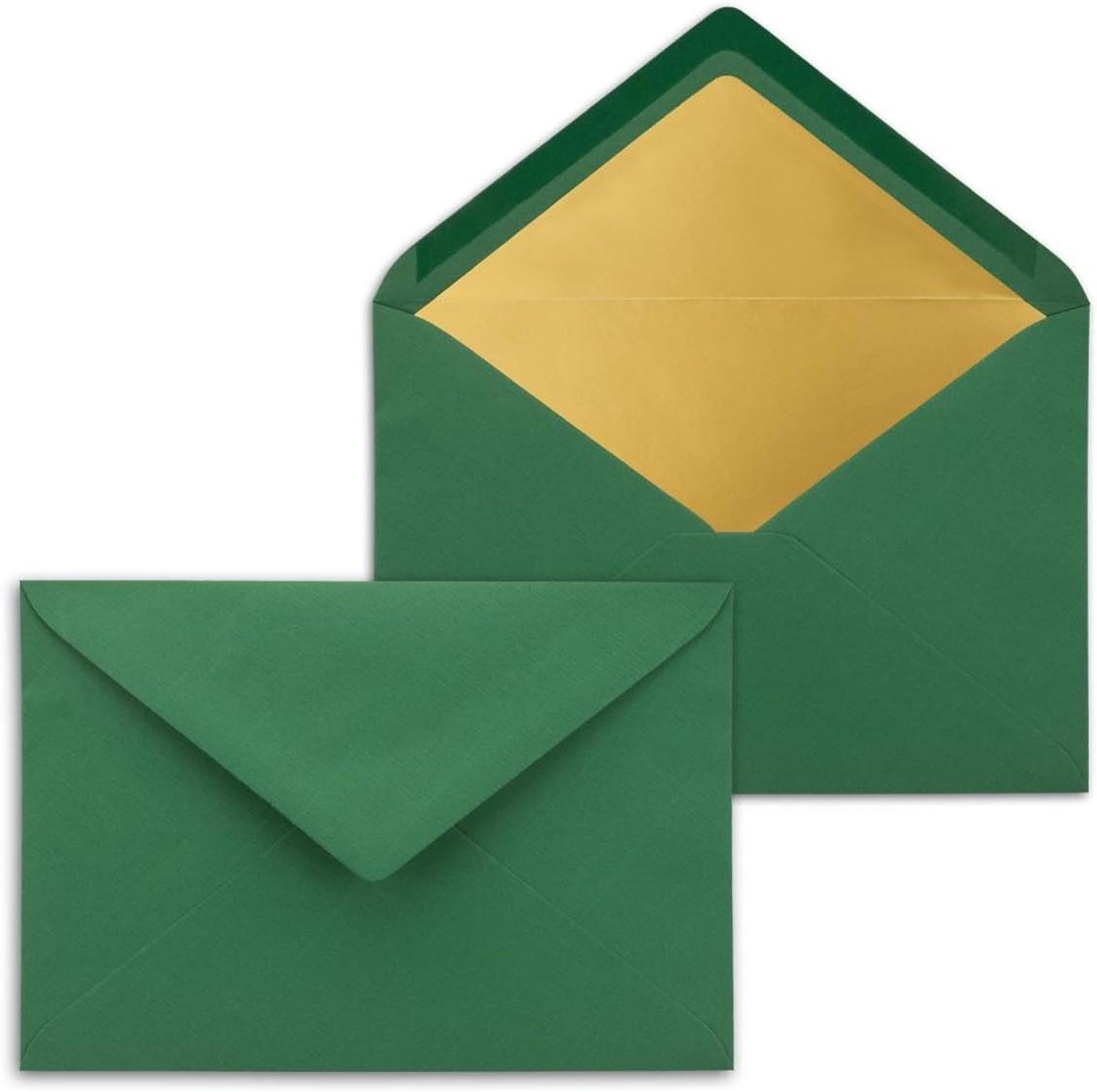 C5 Enveloppen - Zakelijke Brieven - Correspondentie Versturen - Goudkleurige Voering - 300 Stuks - Donkergroen