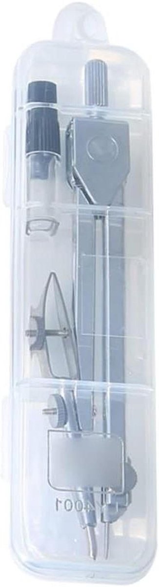Tekengereedschap Set - Precisie Kompas - Geometrische Tekeningen - Roestvrij Staal - Met Lood - Zilver