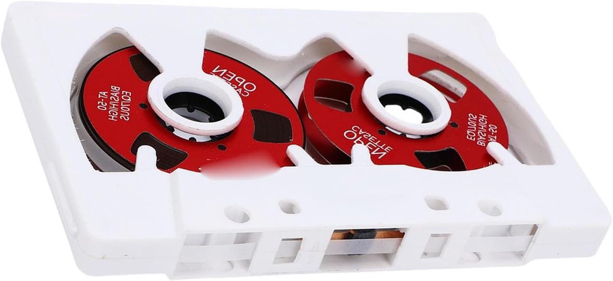 Cassetteband Spoel - Opname Tape - Muziek Opnemen - Visueel Ontwerp - 50 Minuten - Metaalkleur