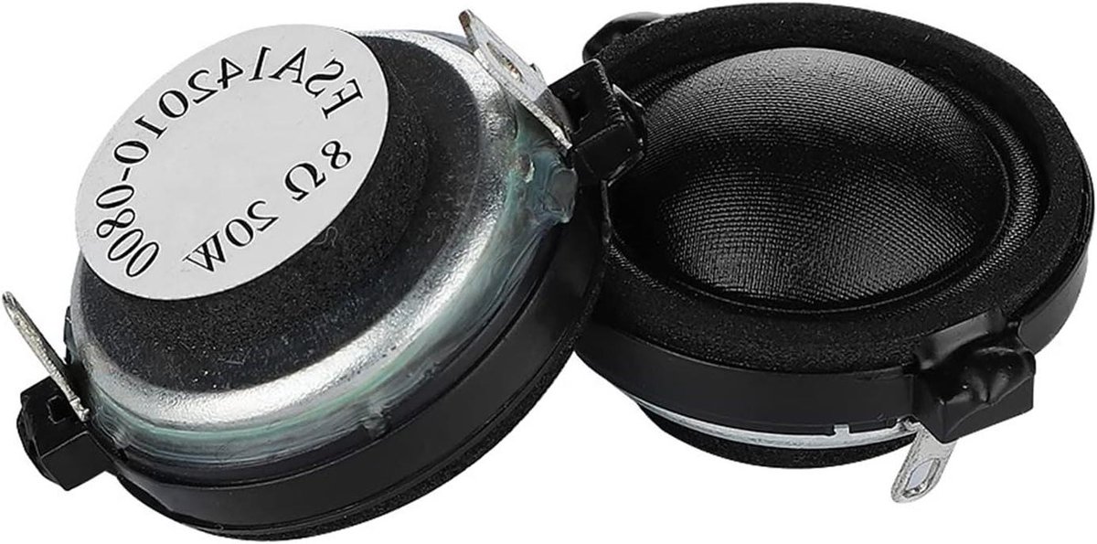 Dome Tweeter Speaker - Geluid Speaker - Hifi Audio - Neodymium Magneet - 30 mm - Zwart