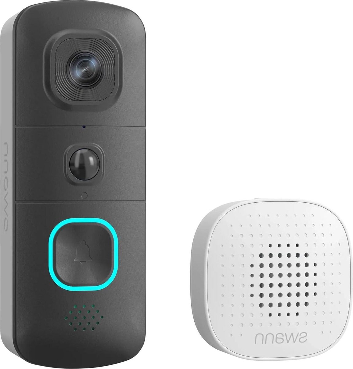 Draadloze Video Deurbel - Wifi Camera - Thuis Bewaken - Oplaadbare Batterij - 140 Graden Kijkhoek - Zwart