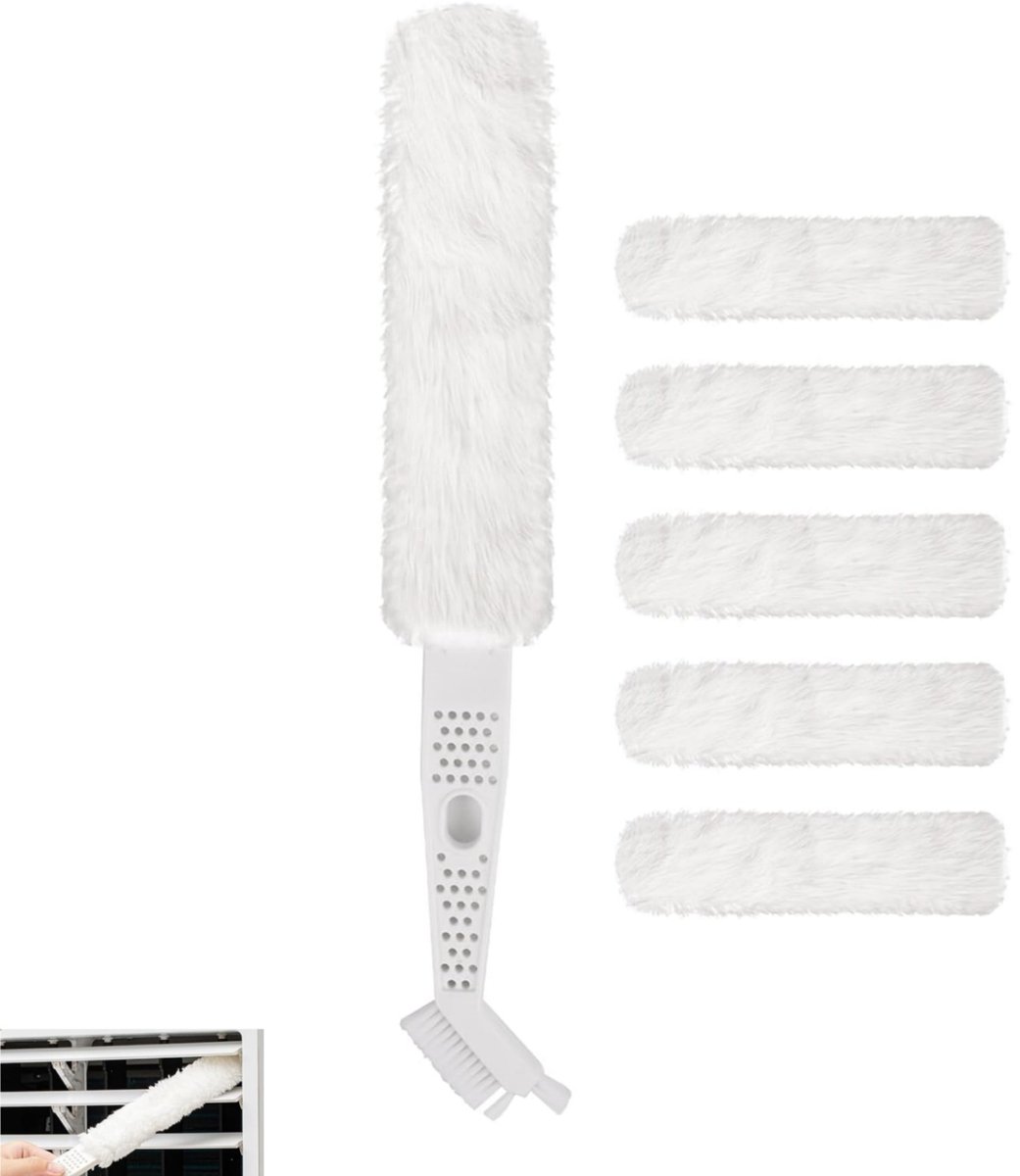 Set van 1 stuk - Kierenzuigborstel - Afneembare en wasbare stofborstel - Reinigingsborstel voor de bodem van de koelkast - Reinigingsborstel voor raamairconditioners - Geschikt voor airconditioners, koelkasten en raamairconditioners