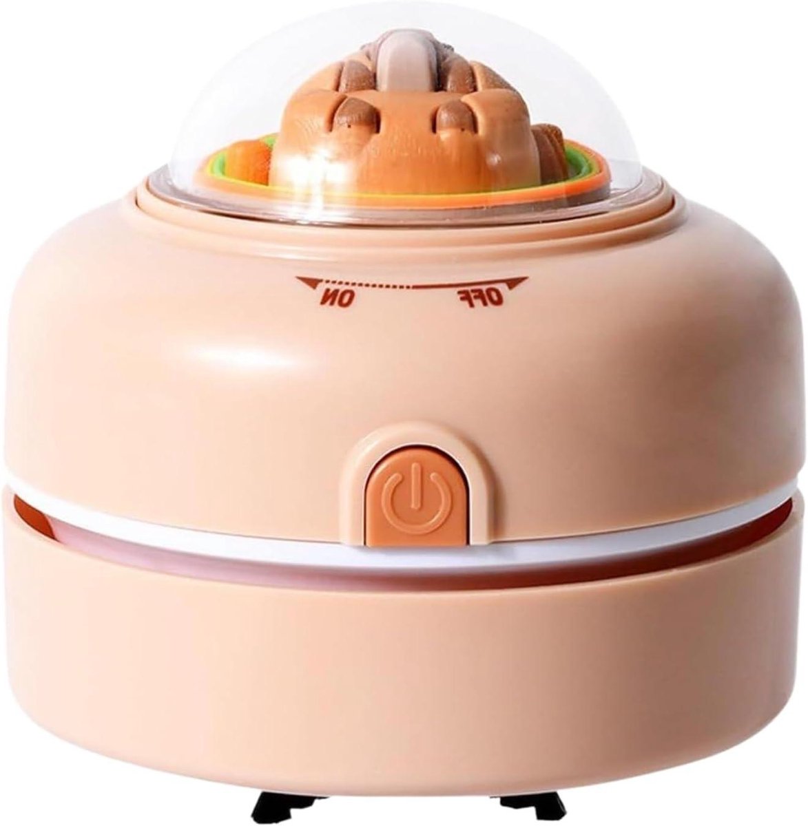Mini Stofzuiger - Bureau Reiniger - Bureau Schoonmaken - Draadloze Vrijheid - 8.5 cm Hoog - Bruin