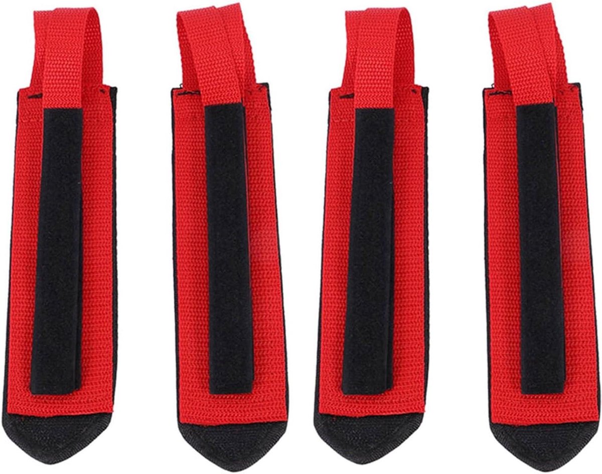Pedaalbanden Fiets - Voetbanden - Veilig Fietsen - Verstelbaar Nylon - 2 Paar - Rood
