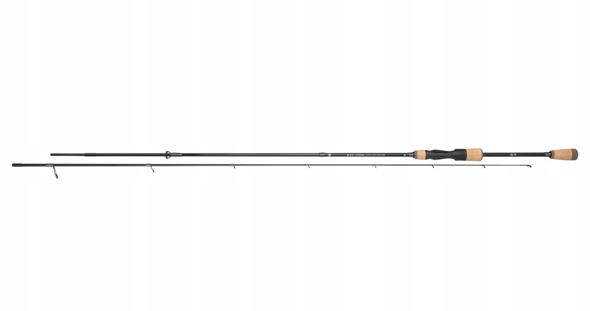 Mikado Zwart Kristal Licht Spin Hengel 2,23m 4-18g