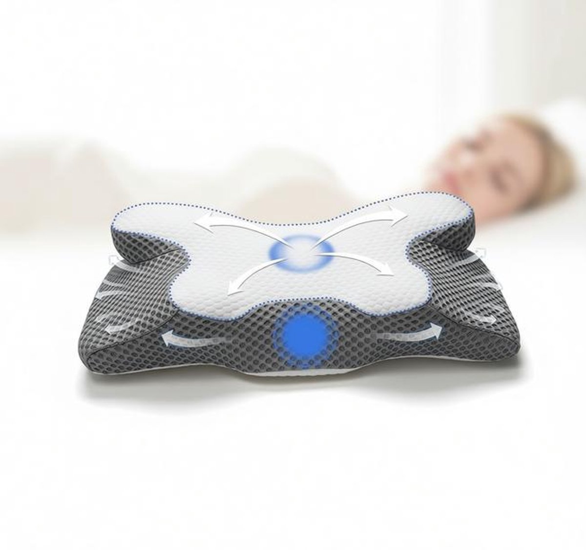 Maison Elara Verstelbaar neksteunkussen van traagschuim voor optimale ondersteuning