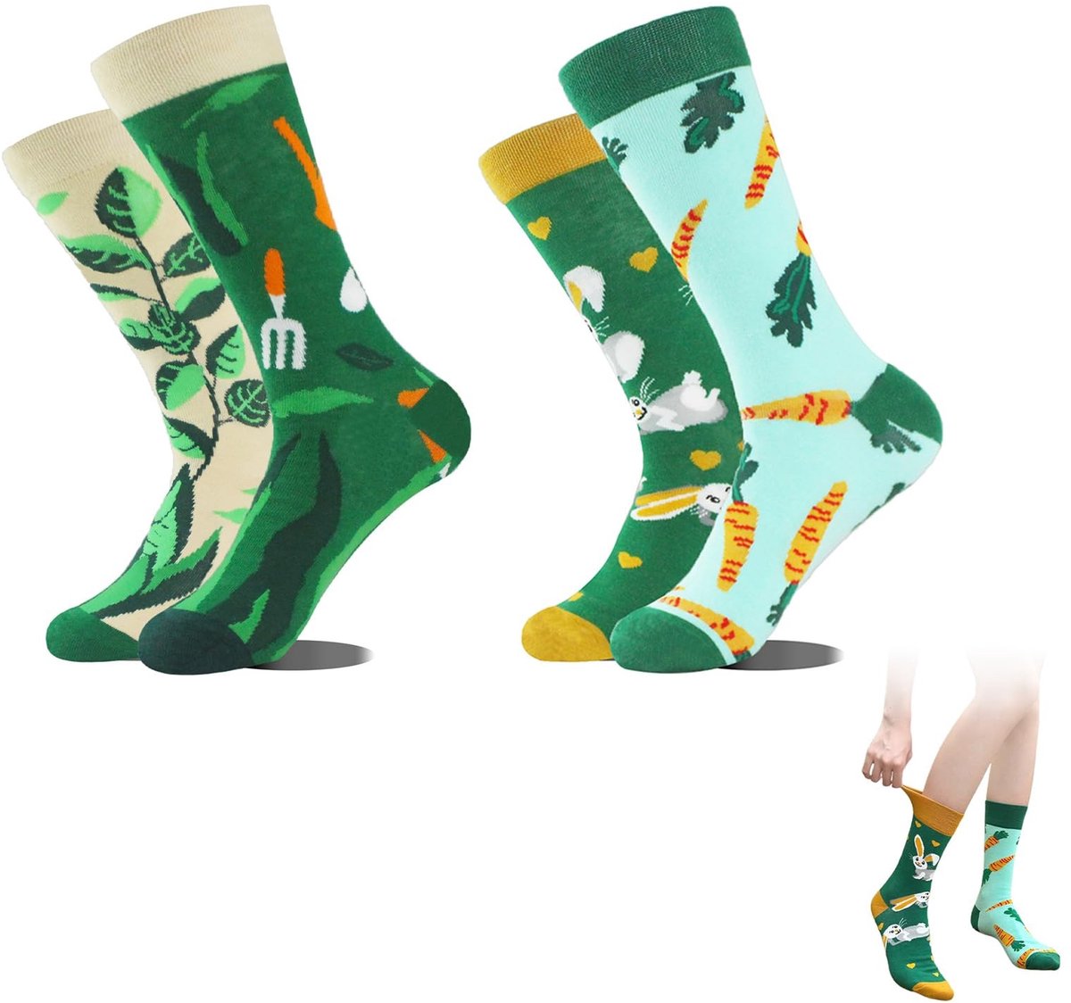 Dailygoods- Sneakersokken Vrouwen - Dier Motief - Paaskleurrijk - Feestelijke Accessoires - One Size Fits Most - Vrolijke Ontwerpen - Feestelijke Sokken