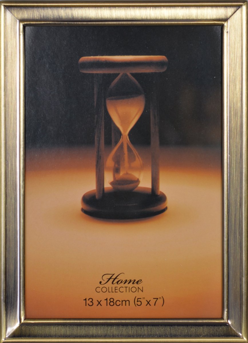 Metalen fotolijst 13x18 cm mat goud - staand