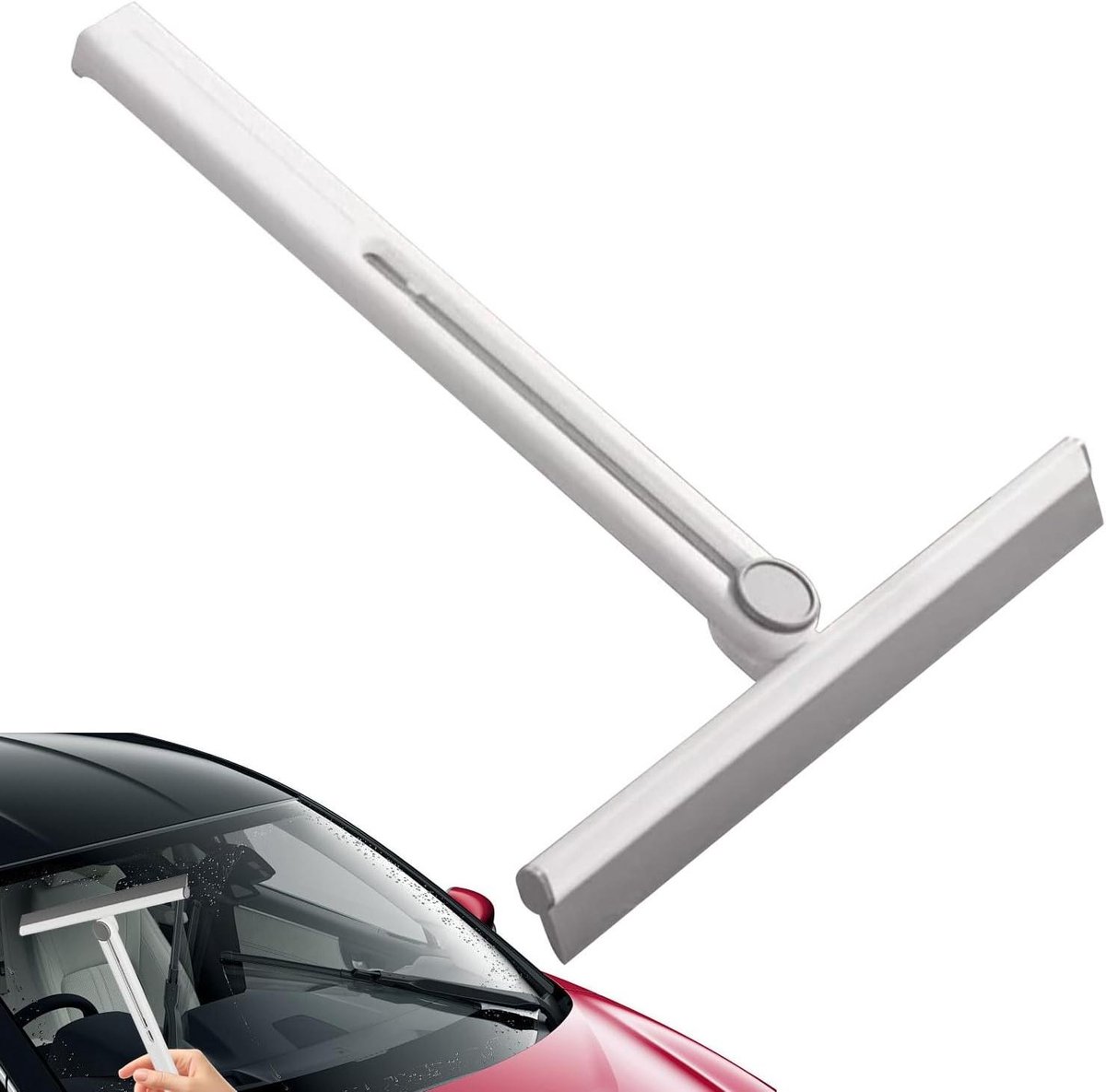 Ruitenwasser Tool - Glasreiniger Trekker - Streeploos Schoonmaken - 360 Graden Draaibaar - 28x30 cm - Wit