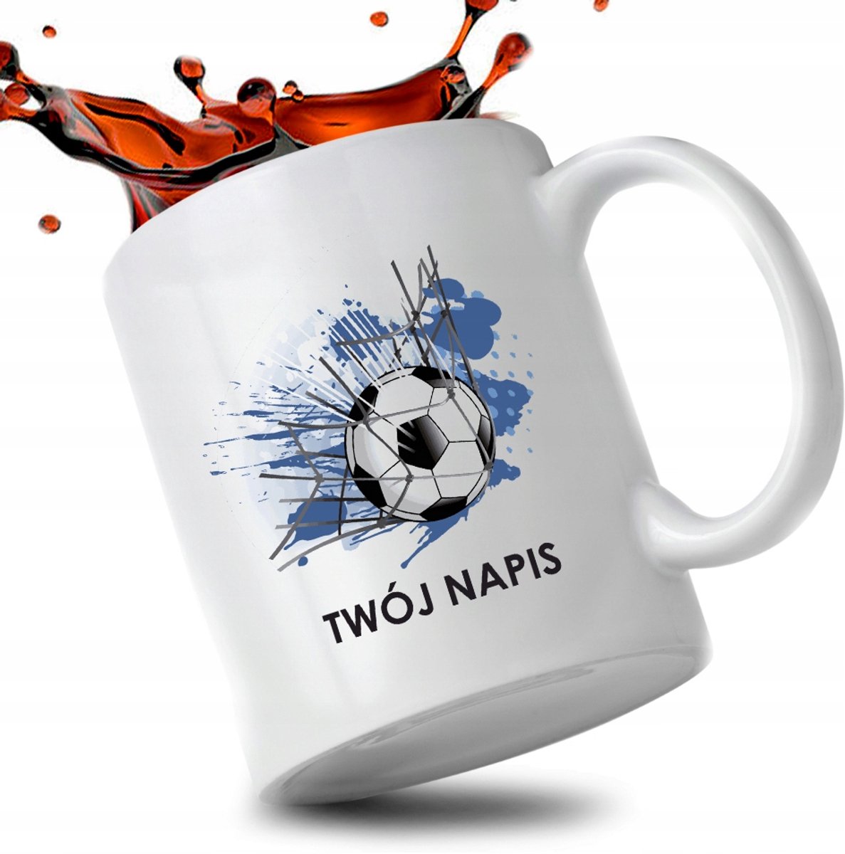Koffiemok Voetbal Fan Cadeau 330ml - Aanpasbaar