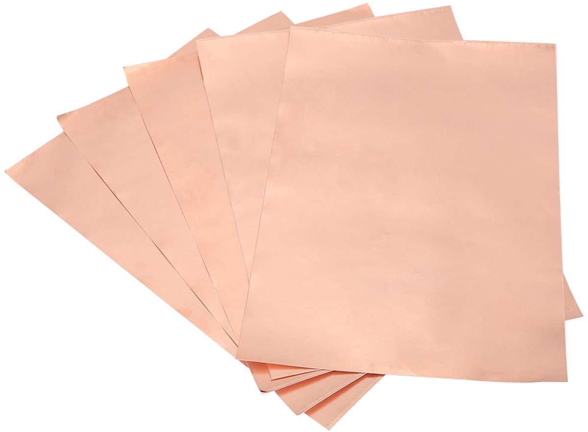 Dailygoods Koperfolie Tape - Sterke Lijm - Enkelzijdige Tape - 11.8x7.87 Inch - Afscherming - Geschikt voor Gitaar - Koperfolie