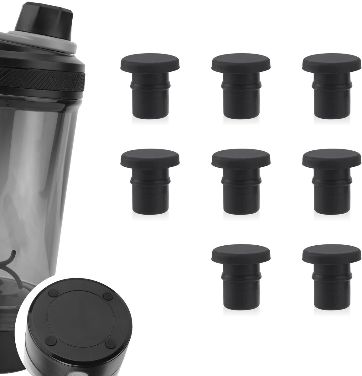 Dailygoods - Antislip Stop voor Elektrische Shaker Fles, Set van 8 Stuks