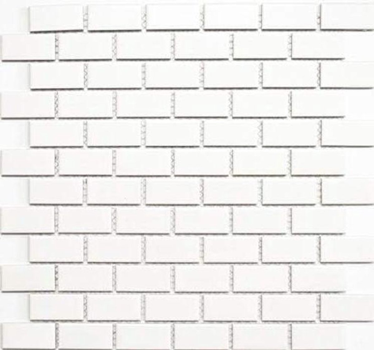 Mozaïek Tegel - Keramische Steen - Badkamer Wanddecoratie - Mat Witte Finish - 298x298 mm Mat - Wit