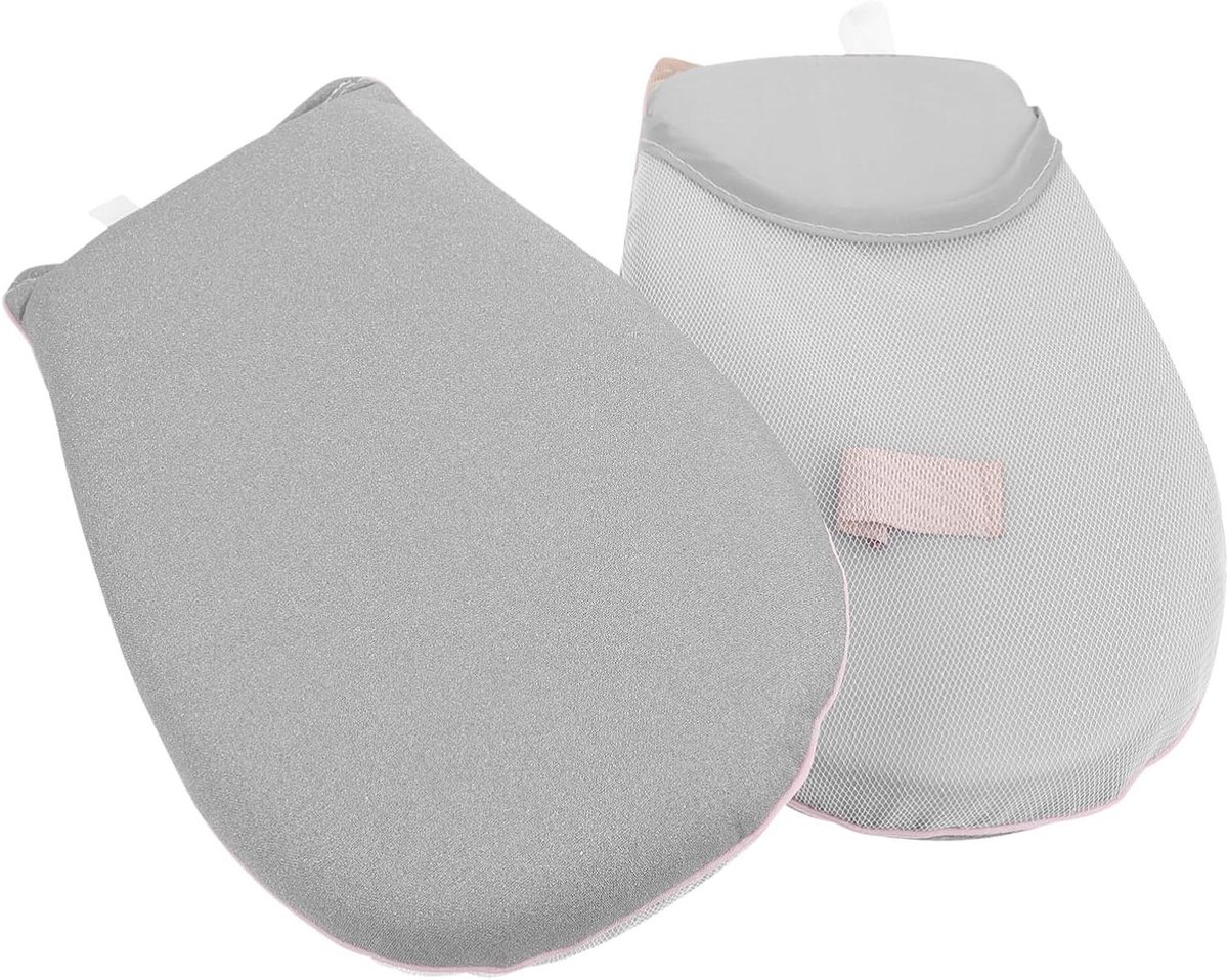 Strijkhandschoenen - Kledingstomer handschoen - Efficiënte kledingverzorging - Hittebestendig en beschermend - 2 stuks - Lichtgrijs