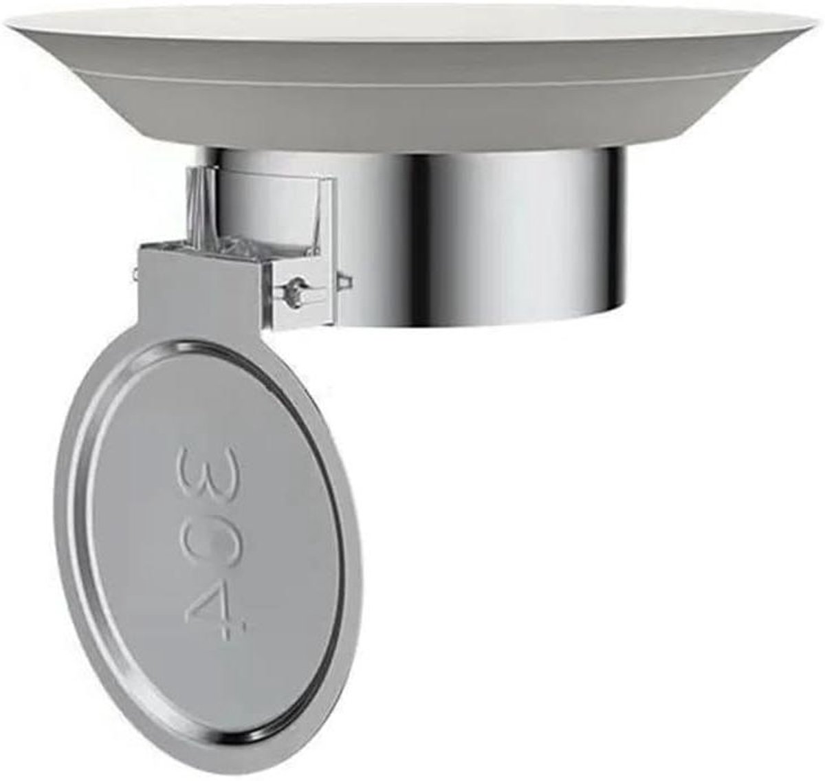 Geurstopper Toilet - Vloerafvoerplug - Geur Overlast Voorkomen - Verwijderbare Ring - 11cm Diameter - Zilverkleurig