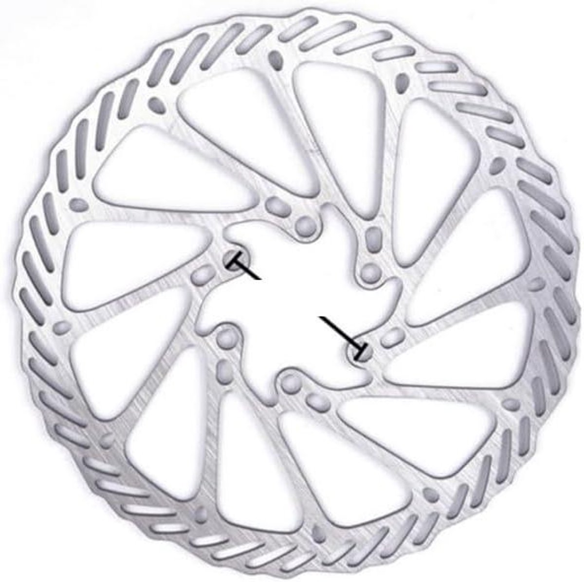Fiets Remschijf - Schijfrem Rotor - Veilig Fietsen - Roestvrij Staal - 203 180 160mm - Metaal